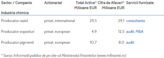 Proiecte KM Partners in industria chimica